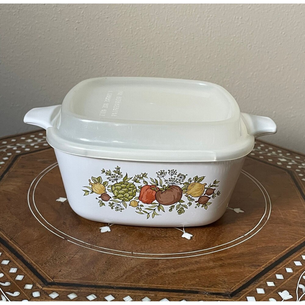 Vintage Corningware Spice Of Life Casserole Dish with Lid (2 3/4 Cup)